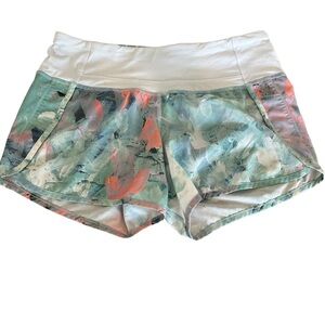 lululemon athletica Abstract Multicolor Athletic Shorts